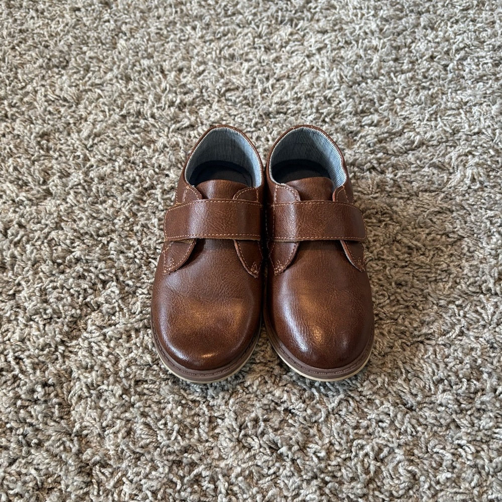 Toddler Boys Size 10 Sam & Jake Brand Brown Dress Shoes